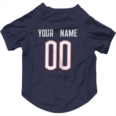 Navy Columbus Blue Jackets Custom    Dog & Cat Pet Jersey