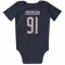 Navy Columbus Blue Jackets Kent Johnson   Newborn & Infant Bodysuit