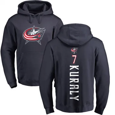 Navy Men's Sean Kuraly Columbus Blue Jackets Branded Backer Pullover Hoodie